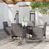 5-dijelni vrtni blagovaonski set od poliratana sivi 3058489