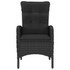3-dijelni vrtni bistro set od poliratana i drva bagrema crni 3058537