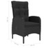 3-dijelni vrtni bistro set od poliratana i drva bagrema crni 3058537