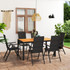 7-dijelni vrtni blagovaonski set crno-smeđi 3060055