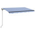 Automatska tenda sa senzorom LED 400 x 300 cm plavo-bijela 3069111