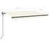 Automatska tenda sa senzorom za vjetar LED 450 x 300 cm krem 3069132