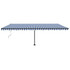 Automatska tenda sa senzorom LED 600 x 300 cm plavo-bijela 3069811