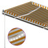 Tenda na ručno uvlačenje s LED svjetlima 400x300 cm žuto-bijela 3069743