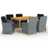 7-dijelni vrtni blagovaonski set svjetlosivi 3067854