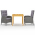 3-dijelni vrtni blagovaonski set sivi 3067679
