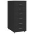 Mobilni ormarić za spise crni 28 x 41 x 69 cm metalni 335918