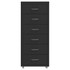 Mobilni ormarić za spise crni 28 x 41 x 69 cm metalni 335918