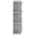 Ormarić s ogledalom i LED svjetlima boja betona 70x16,5x60 cm 808877