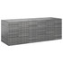 Kutija za vrtne jastuke od PE ratana 291 x 100,5 x 104 cm siva 317237