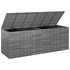 Kutija za vrtne jastuke od PE ratana 291 x 100,5 x 104 cm siva 317237