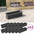 Kutije za cvijeće za euro palete 12 kom sive 36x13,5x9,5 cm PP 318302 Kutije za cvijeće za euro palete 12 kom sive 36x13,5x9,5 cm PP 318302