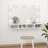 Ormarić s ogledalom LED svjetlima sjajni bijeli 90x31,5x62 cm 808897