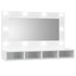 Ormarić s ogledalom LED svjetlima sjajni bijeli 90x31,5x62 cm 808897