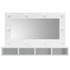 Ormarić s ogledalom LED svjetlima sjajni bijeli 90x31,5x62 cm 808897