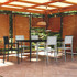 7-dijelni vrtni blagovaonski set crno-bijeli 3099279