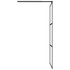 Pregrada za tuš 80 x 195 cm s mutnim staklom ESG crna 151876