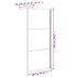 Pregrada za tuš 80 x 195 cm s mutnim staklom ESG crna 151876