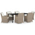7-dijelni vrtni blagovaonski set smeđi 3099557