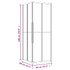 Prugasta tuš-kabina ESG 80 x 80 x 180 cm crna 151849
