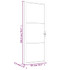 Unutarnja vrata 83 x 201,5 cm crna od ESG stakla i aluminija 350561