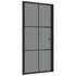 Unutarnja vrata 102,5x201,5 cm crna od ESG stakla i aluminija 350567