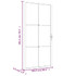 Unutarnja vrata 102,5x201,5 cm crna od ESG stakla i aluminija 350567