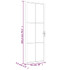 Unutarnja vrata 76 x 201,5 cm Bijela od ESG stakla i aluminija 350572