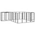Ograda za pse s 22 panela crna 50 x 100 cm čelik obložen prahom 3115951