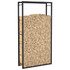 Stalak za drva za ogrjev mat crni 80 x 28 x 154 cm čelični 350308
