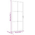 Unutarnja vrata 93 x 201,5 cm crna od ESG stakla i aluminija 350566