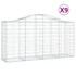 Lučne gabionske košare 9 kom 200x50x100/120cm pocinčano željezo 3145647