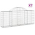 Lučne gabionske košare 7 kom 200x30x80/100 cm pocinčano željezo 3146094 Lučne gabionske košare 7 kom 200x30x80/100 cm pocinčano željezo 3146094