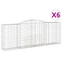 Lučne gabionske košare 6 kom 400x50x140/160cm pocinčano željezo 3147026 Lučne gabionske košare 6 kom 400x50x140/160cm pocinčano željezo 3147026