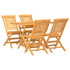 5-dijelni vrtni blagovaonski set od masivne tikovine 3154999