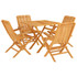 5-dijelni vrtni blagovaonski set od masivne tikovine 3155037