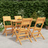5-dijelni vrtni blagovaonski set od masivne tikovine 3155007