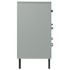 Komoda s 3 ladice siva 77 x 40 x 79,5 cm od masivnog drva OSLO 350980 Komoda s 3 ladice siva 77 x 40 x 79,5 cm od masivnog drva OSLO 350980