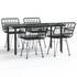 5-dijelni vrtni blagovaonski set od poliratana crni 3157869