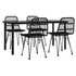 5-dijelni vrtni blagovaonski set od poliratana crni 3157897
