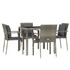 5-dijelni vrtni blagovaonski set sivi od poliratana 3157958