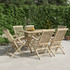 7-dijelni vrtni blagovaonski set od masivne tikovine sivi 3155044