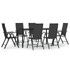 7-dijelni vrtni blagovaonski set od poliratana crni 3156513