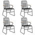 5-dijelni vrtni blagovaonski set od PVC ratana crni 3156572