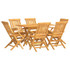 7-dijelni vrtni blagovaonski set od masivne tikovine 3155002