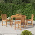 5-dijelni vrtni blagovaonski set od masivne tikovine 3157145