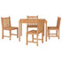5-dijelni vrtni blagovaonski set od masivne tikovine 3157145