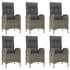 9-dijelni vrtni blagovaonski set sivi od poliratana 3185037