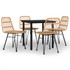 5-dijelni vrtni blagovaonski set od poliratana 3157888