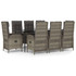 9-dijelni vrtni blagovaonski set crno-sivi od poliratana 3185184